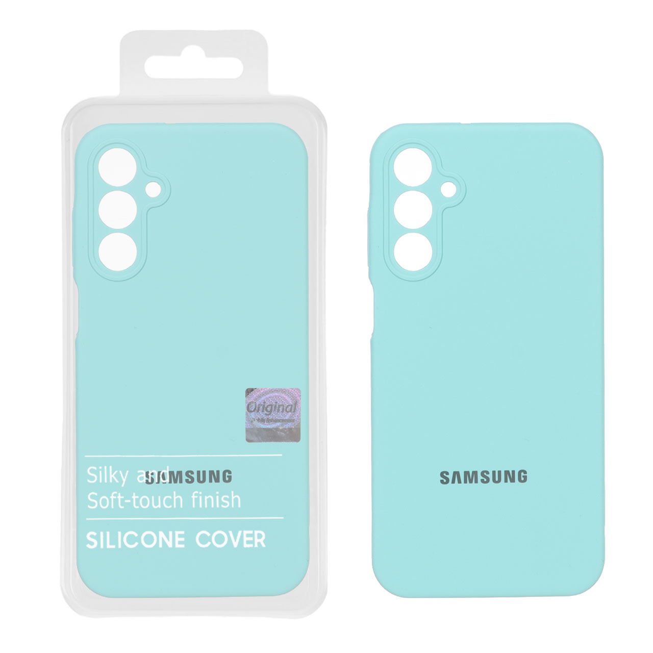 قاب سیلیکونی پاک کنی اورجینال Master Quality مدل Samsung Galaxy A15 - سبزآبی (پک دار)